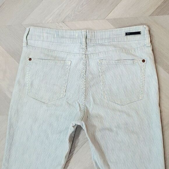 Anthropologie pilcro White/Blue striped mid rise jean, Size 29 - Picture 3 of 10